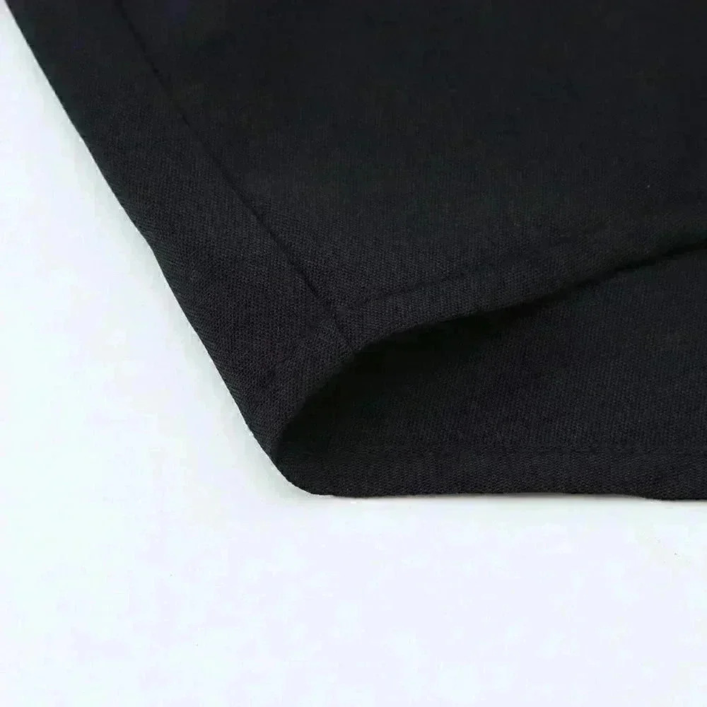 Black Casual Womens Solid Button Front Shirt - Picture 5 of 5